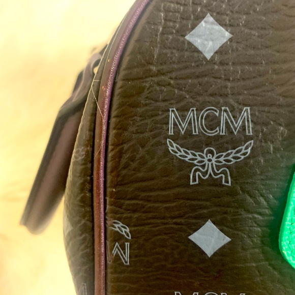 Authentic MCM purple and black satchel - Picture 9 of 14